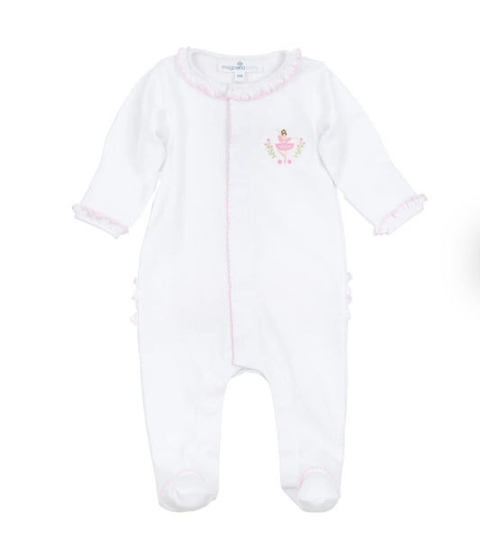 Magnolia Baby Twinkle Toes Embroidered Footie