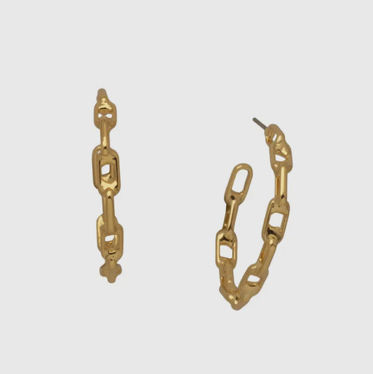 Sorrelli Chain Link Hoop Earrings