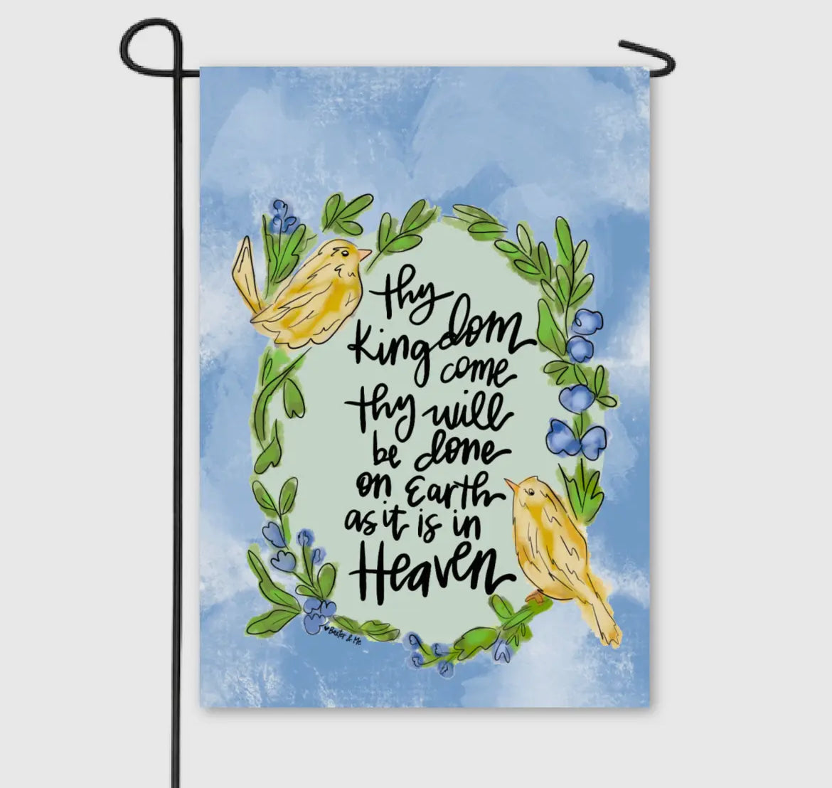 Baxter & Me Garden Flag-Sage & Soft Leopard Welcome