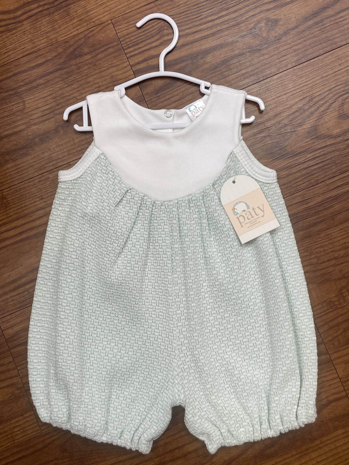 Paty Sleeveless Girls Shortall-Mint