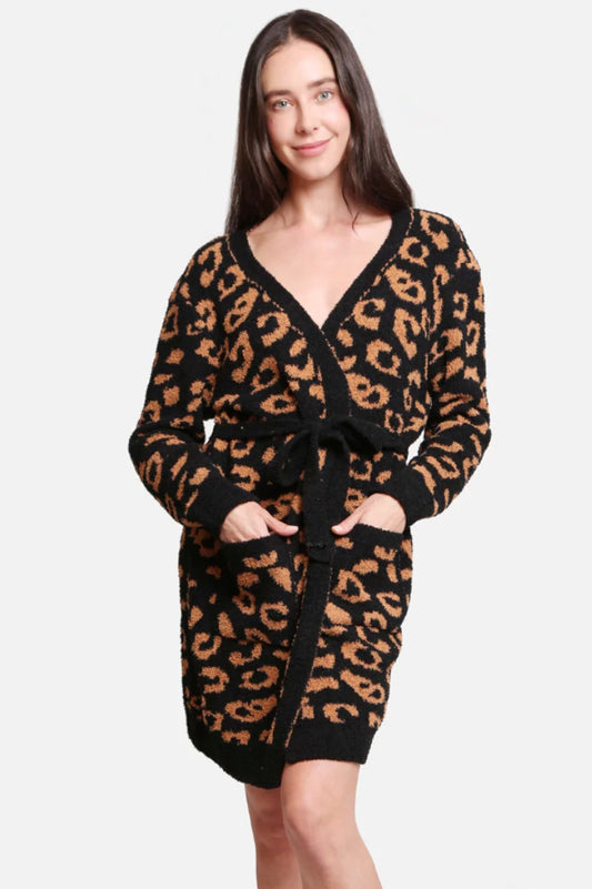 Comfy Luxe Cheetah Print Cardigan / Robe