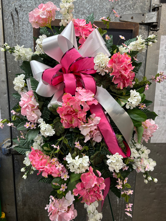 Pink Hydrangeas Silk Spray