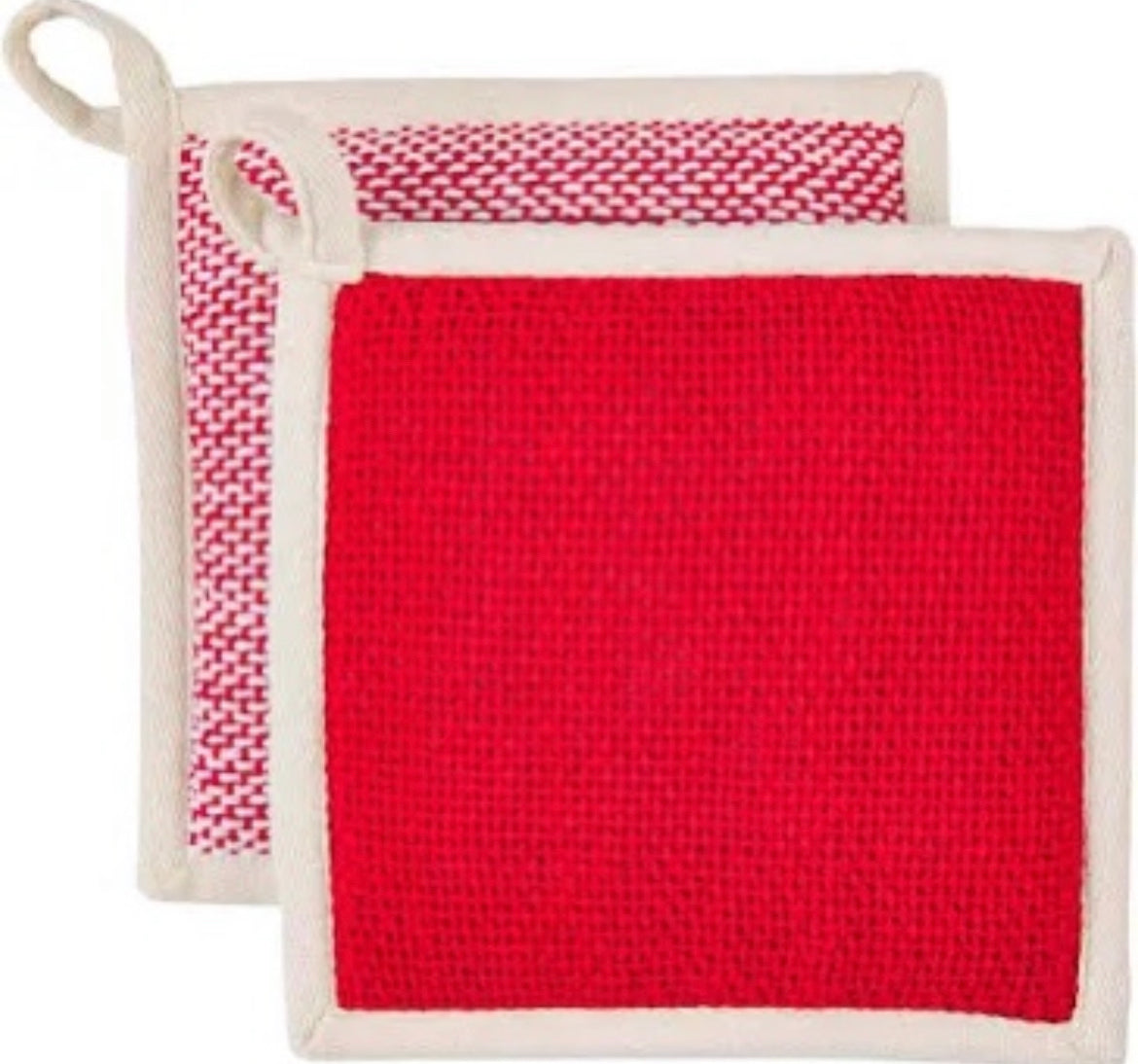 Mudpie Woven Christmas Pot Holder Set