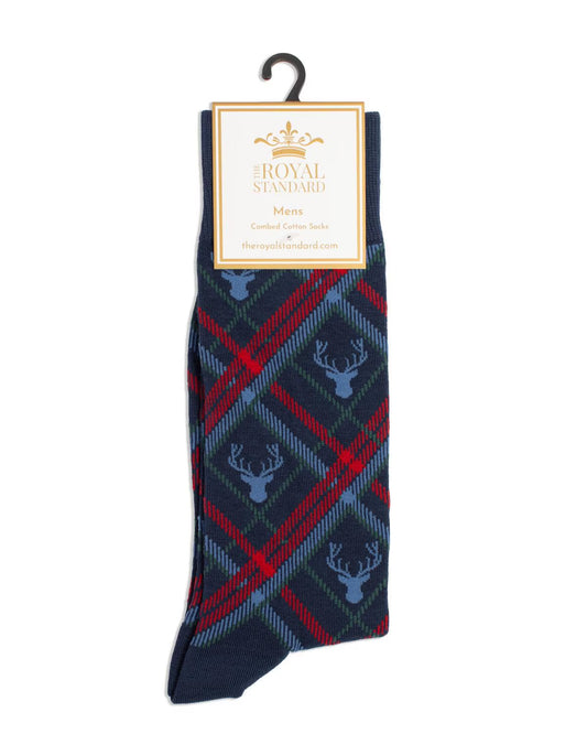 The Royal Standard Men's Layton Deer Plaid Socks