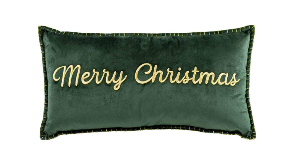 The Royal Standard Merry Christmas Embroidered Pillow