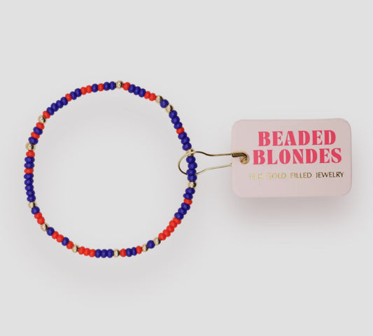 Beaded Blondes Blue & Red Game Day Sprinkle-Petite