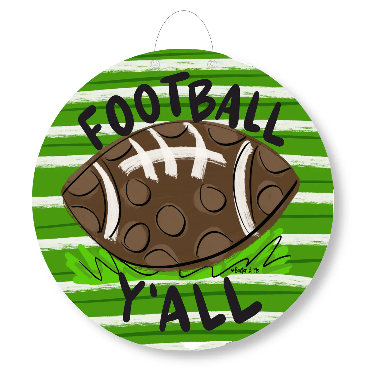 Baxter & Me Football Y’all Door Hanger