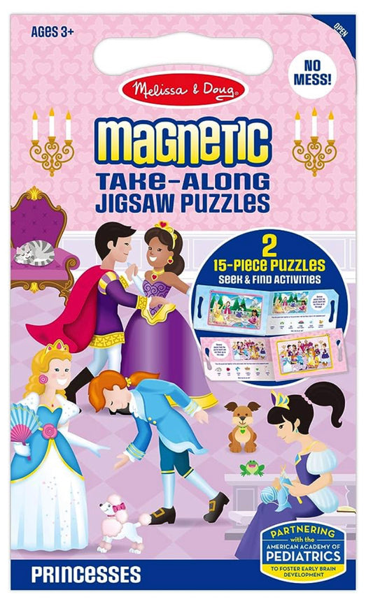 Melissa & Doug Magnetic Take-Along Jigsaw Puzzles-Princess