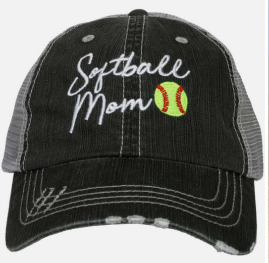 Katydid Trucker Hat-Softball Mom