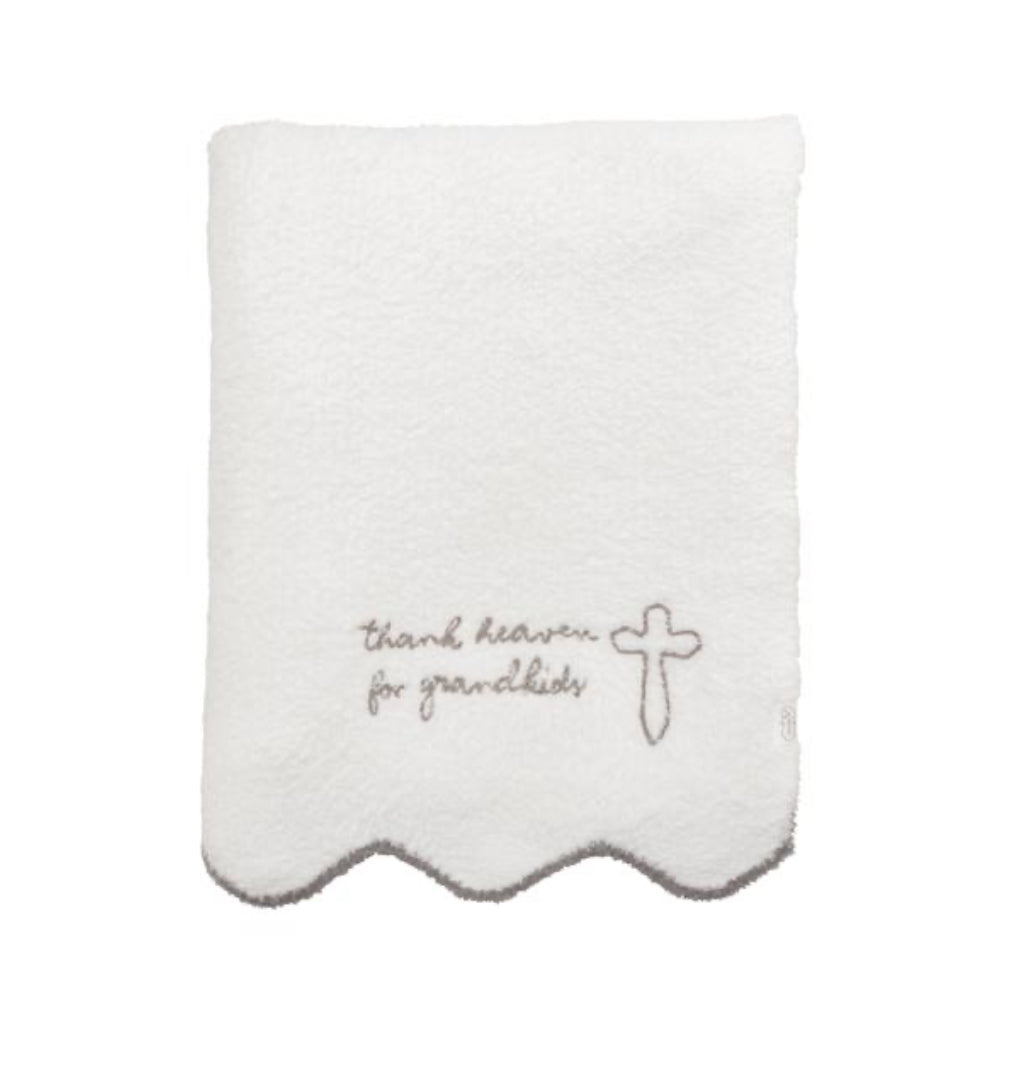Mudpie Grandparent Cross Chenille Blanket