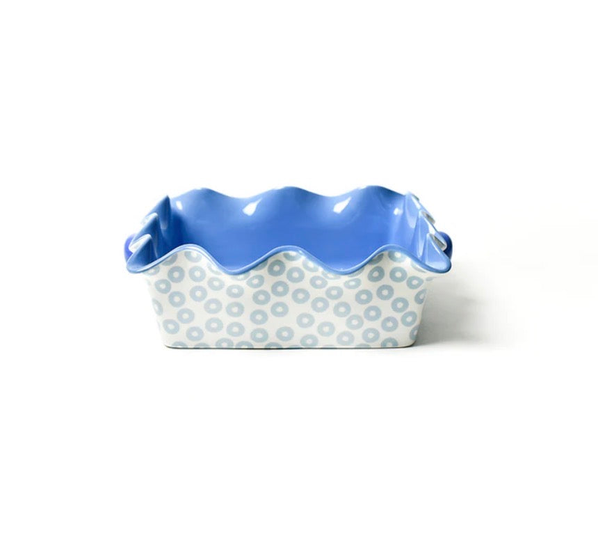 Coton Colors Pip Square Ruffle Casserole-Iris Blue (9.5 in)