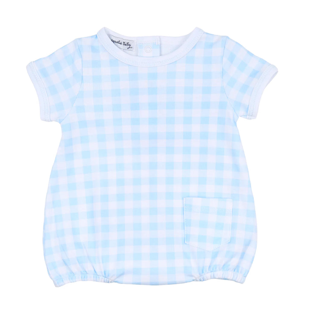 Magnolia Baby Blue Checked Bubble