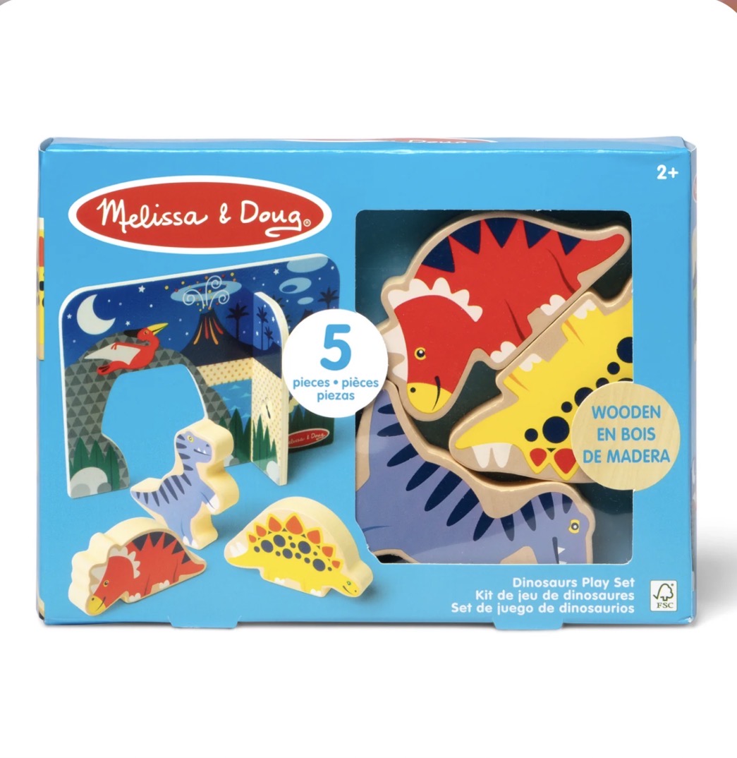 Melissa & Doug Wooden Dinosaurs Play Set