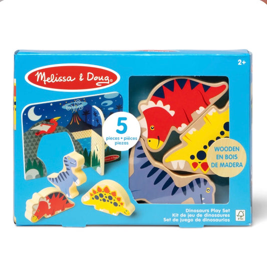 Melissa & Doug Wooden Dinosaurs Play Set