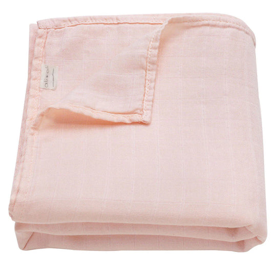 Ali+Oli Muslin Swaddle Blanket-Soft Pink
