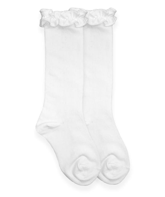 Jefferies Socks Ruffle Knee High Socks