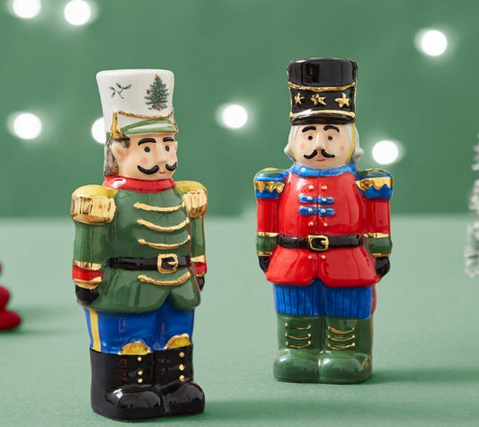 Spode Christmas Tree Nutcracker Salt & Pepper