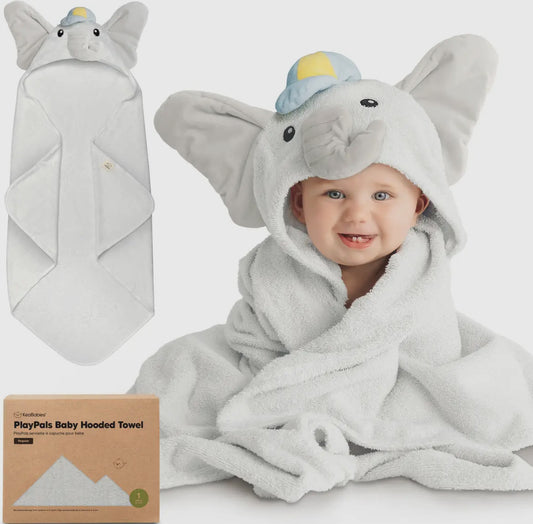 KeaBabies Playpals Hooded Baby Bath Towel-Ethan