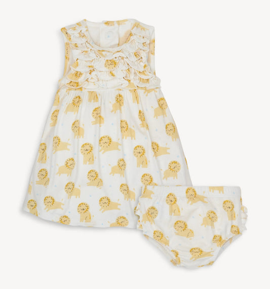 Magnetic Me Pride & Joy Modal Magnetic Little Baby Ruffle Sleeve Dress+Diaper Cover Set