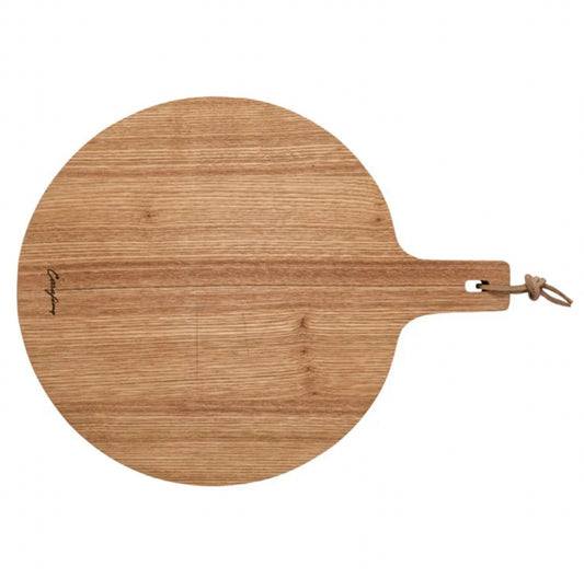 Casafina Fontana 14" Oak Wood Round Cutting/Serving Board with Handle