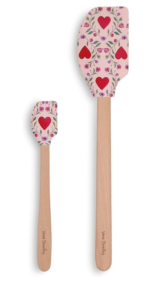 Vera Bradley Silicone Spatula (Set of 2)-Imperial Hearts