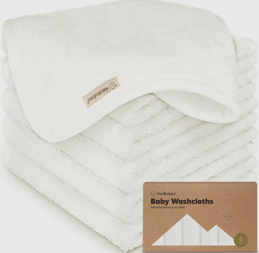 KeaBabies Baby Washcloths (6 pack)