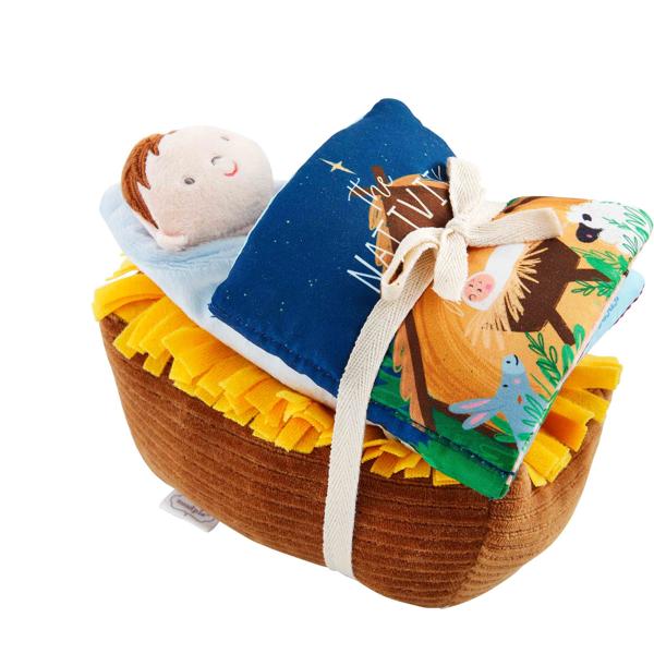 Mudpie Nativity Plush With Book