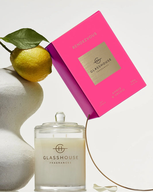 Glasshouse Fragrances 13.4 oz. Scented Candle-Rendezvous