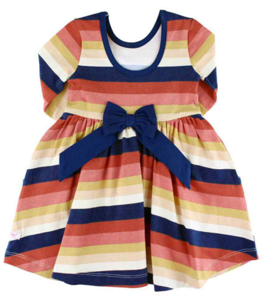 Rufflebutts Desert Horizon Stripe Twirl Dress