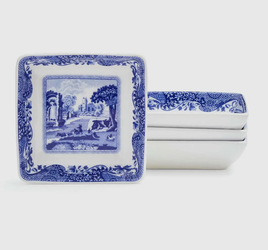Spode Blue Italian Square Dish (3")-Set of 4
