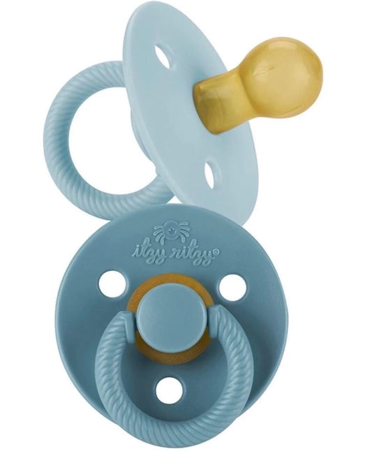 Itzy Soother Natural Rubber Pacifier (0-6M)-Harbor & Coast