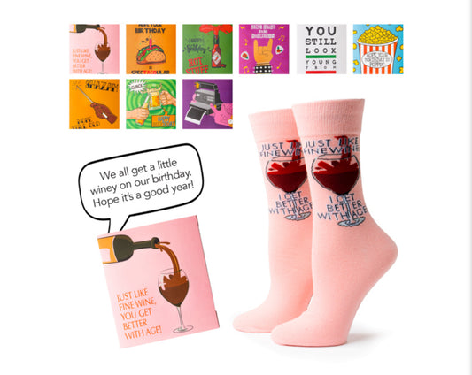 Two Left Feet It's Yo Birthday Gift Card Sock Set