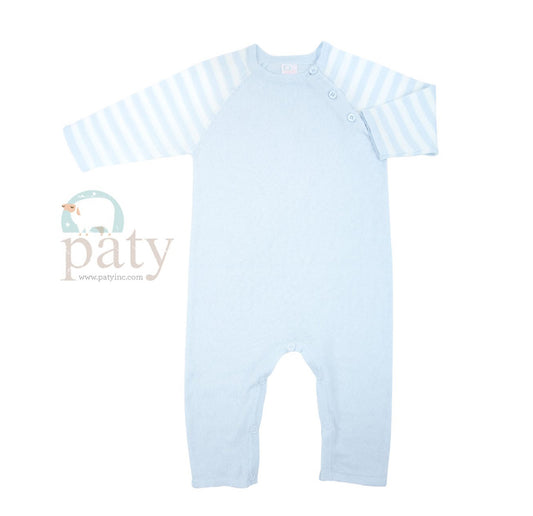 Paty Knit Romper-Blue (6 months)