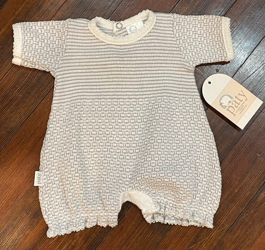 Paty Bubble Romper-Grey/White (Newborn)