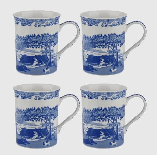 Spode Blue Italian 12oz Mugs (Set of 4)