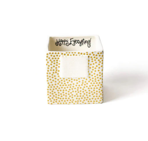 Happy Everything Gold Dot Small Mini Nesting Cube