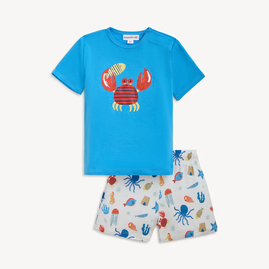 Magnetic Me Modal Top & Short Set-Deep Chic Blue