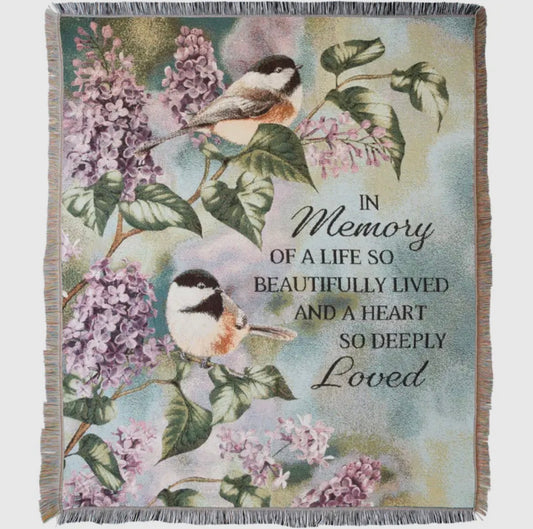 Carson Home Gifts Woven Tapestry Throw-In Memory