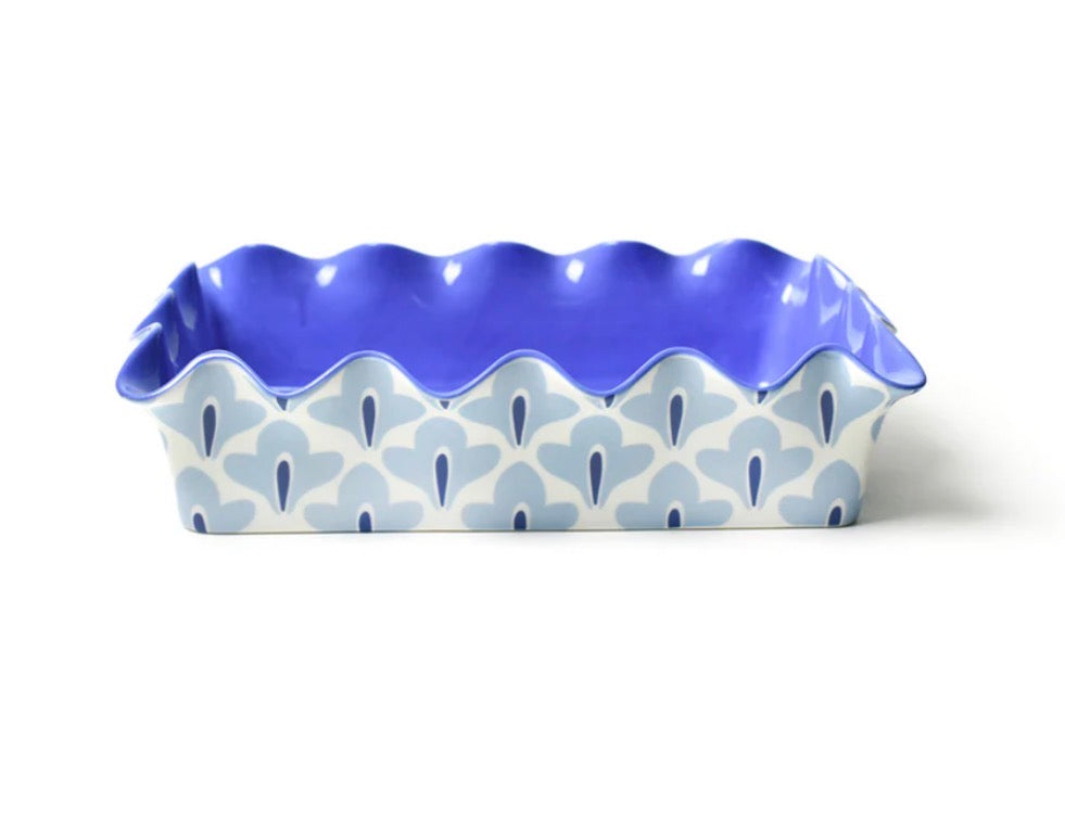 Coton Colors Sprout Ruffle Casserole-Iris Blue (14 in)
