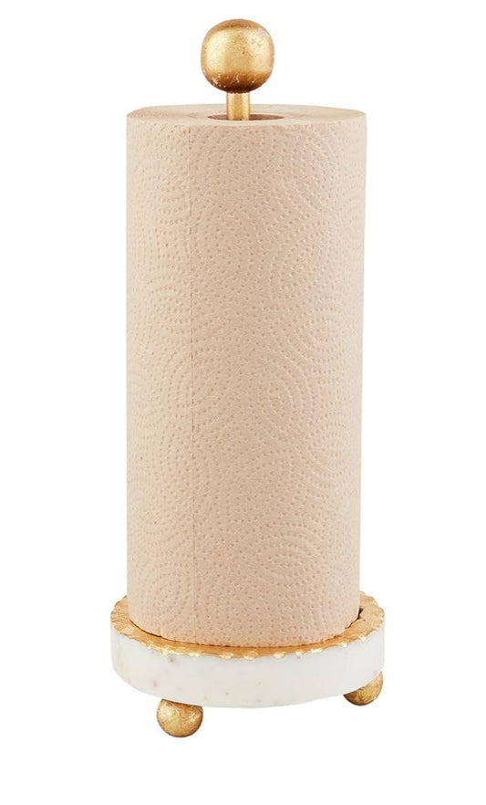 Mudpie Gold Marble Paper Towel Holder