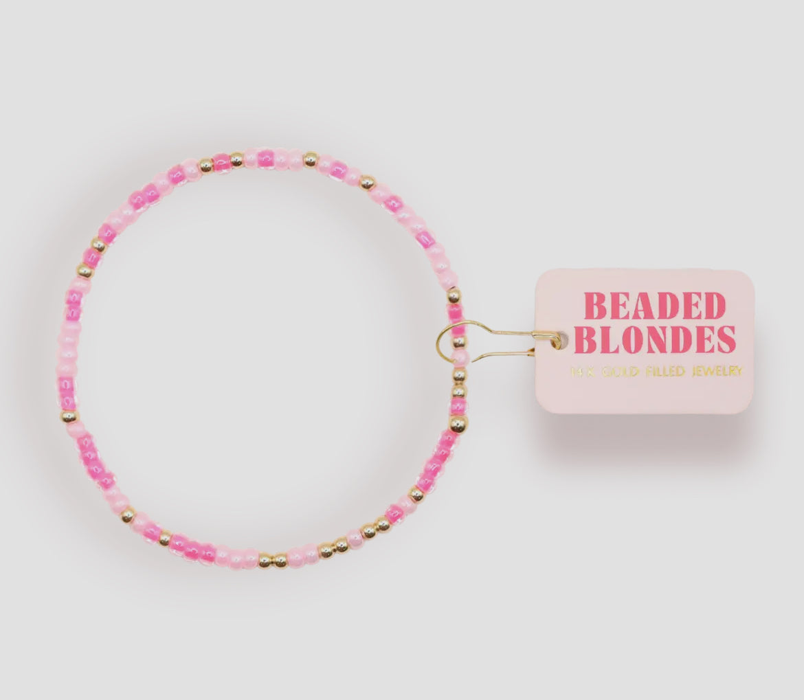 Beaded Blondes Pink Sprinkle Bracelet-Petite