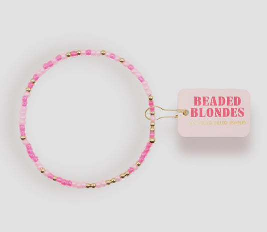 Beaded Blondes Pink Sprinkle Bracelet-Petite