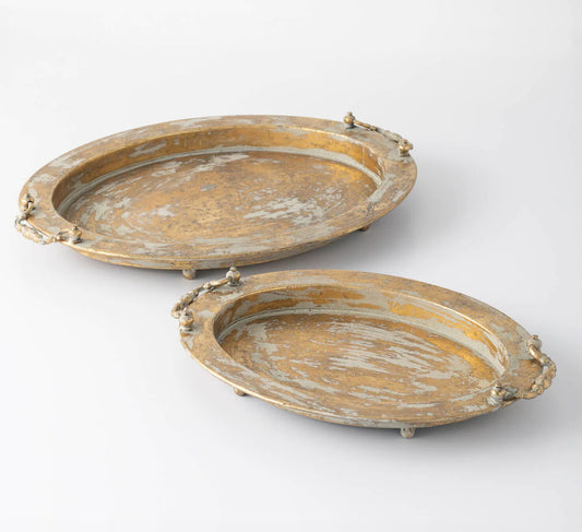 Sullivan’s Rustic Gold Metal Tray (Sold Individually)