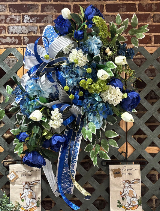 Variegated Hydrangea Wreath