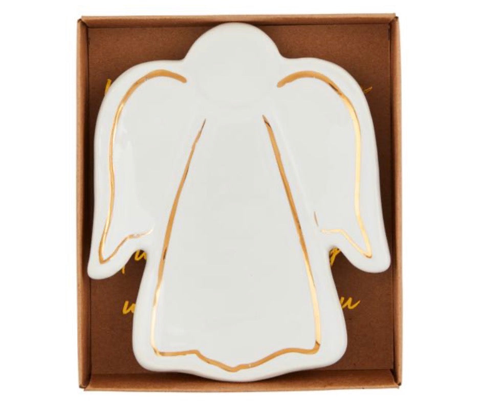 Mudpie Stripe Wing Angel Tidbit Dish