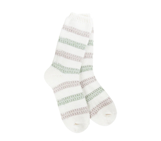 World’s Softest Socks Weekend Ragg Links Crew-Meadow Stripe