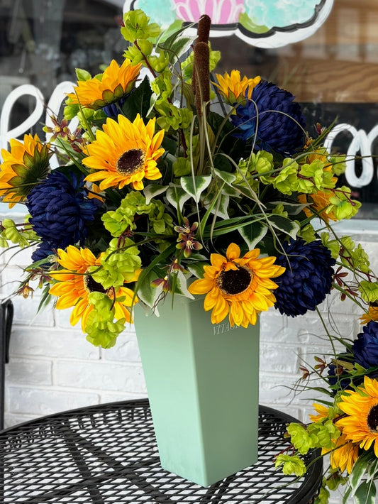 One Of A Kind Sunflower & Mum Memorial Vase Insert