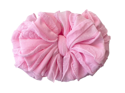 Rockin Royalty Ruffled Headband-Bubblegum