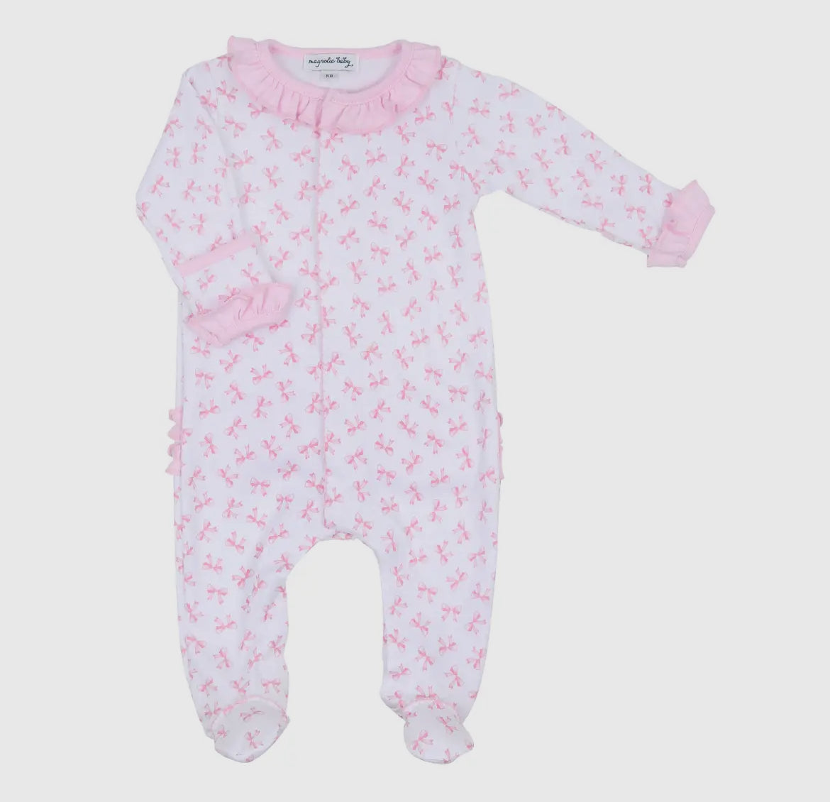 Magnolia Baby Baby Bows Printed Ruffle Footie