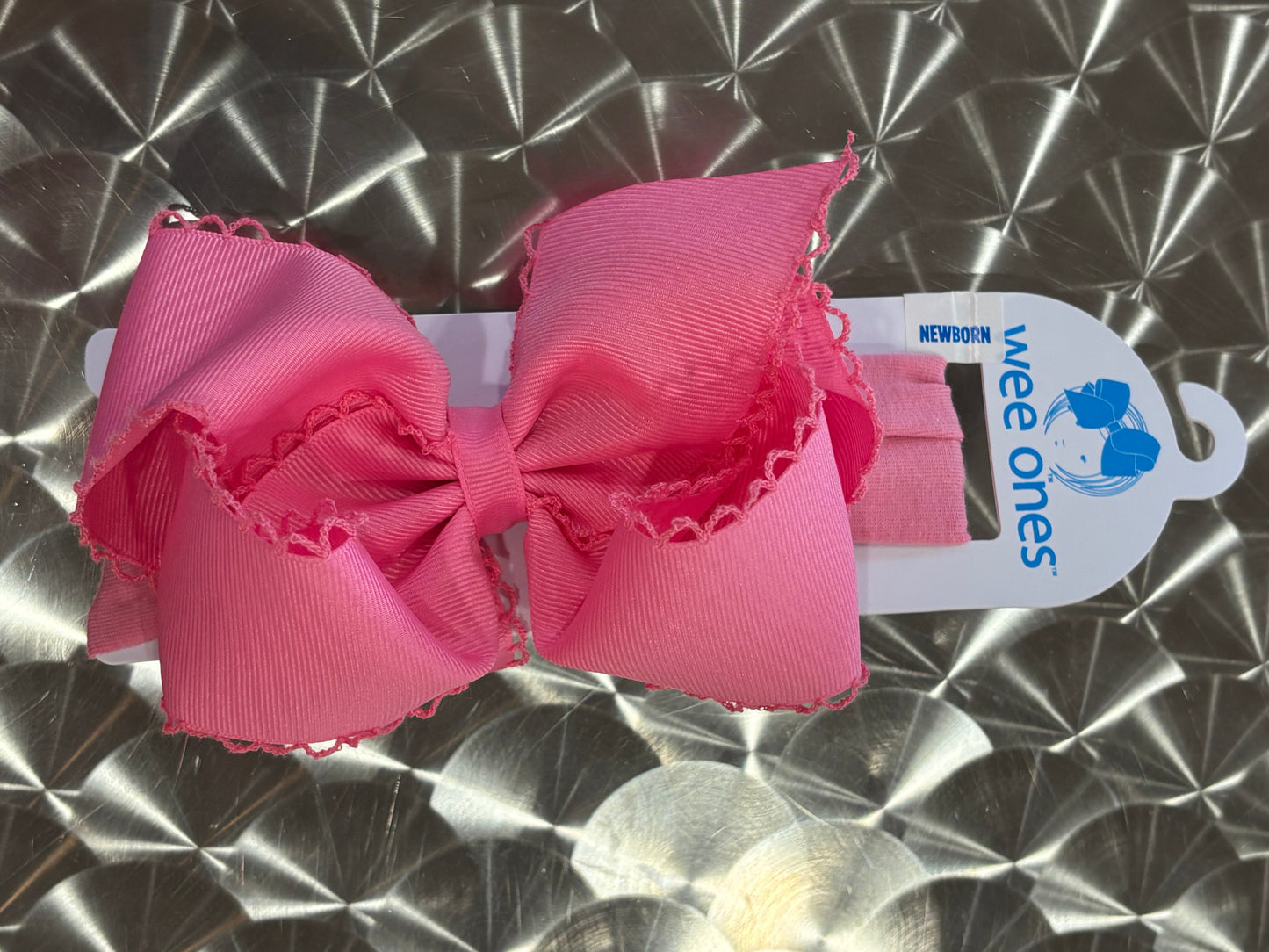 Wee Ones Large Hot Pink Bow Headband